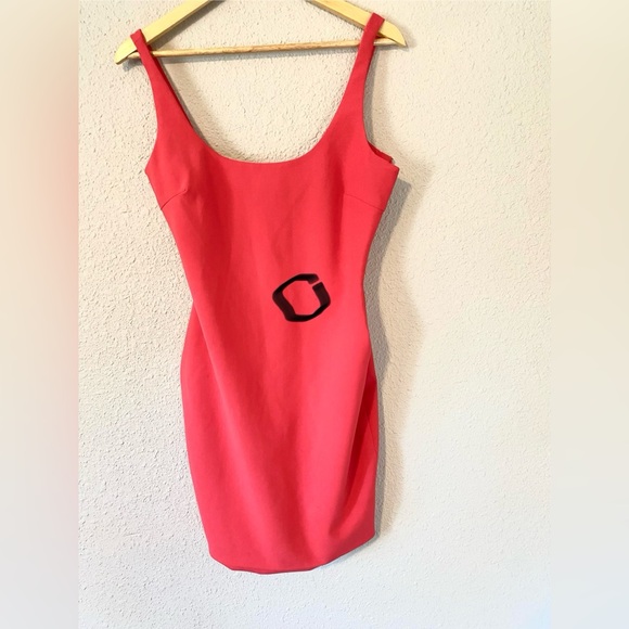 Elizabeth and James Vibrant Coral Backless Dress - Picture 9 of 9